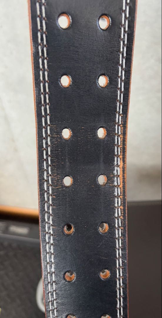 OJ　美品✨GOLD'S GYM EX レザーベルト 本革 Lサイズ