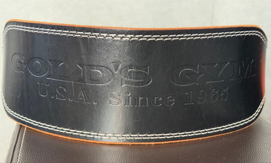OJ　美品✨GOLD'S GYM EX レザーベルト 本革 Lサイズ