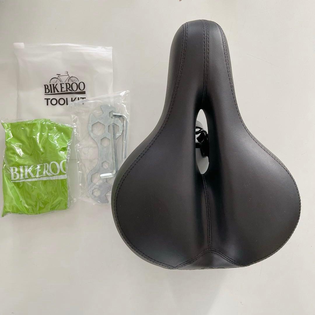 bikeroo パッド入りWide 自転車サドル ユニバーサルフィット