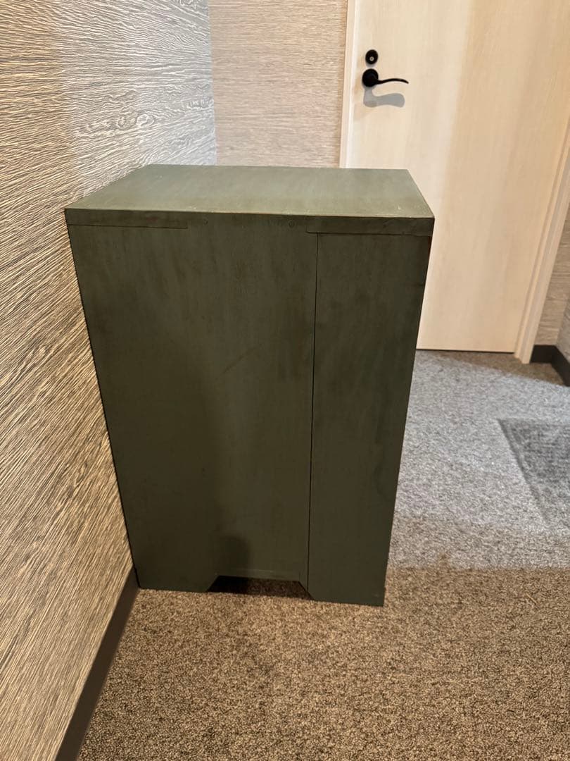 ビンテージ グリーン収納ボックス 木製10段引き出し レターケース 工具棚