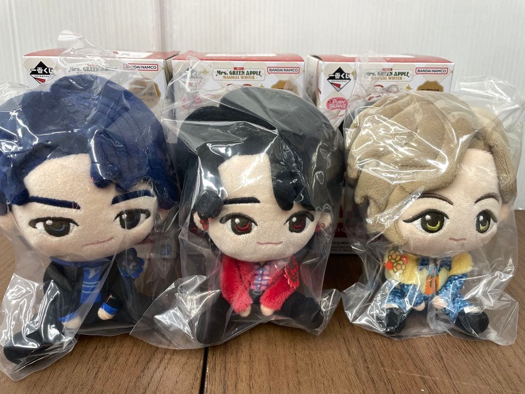 一番くじ Mrs. GREEN APPLE ぬいぐるみマスコット 3体セット