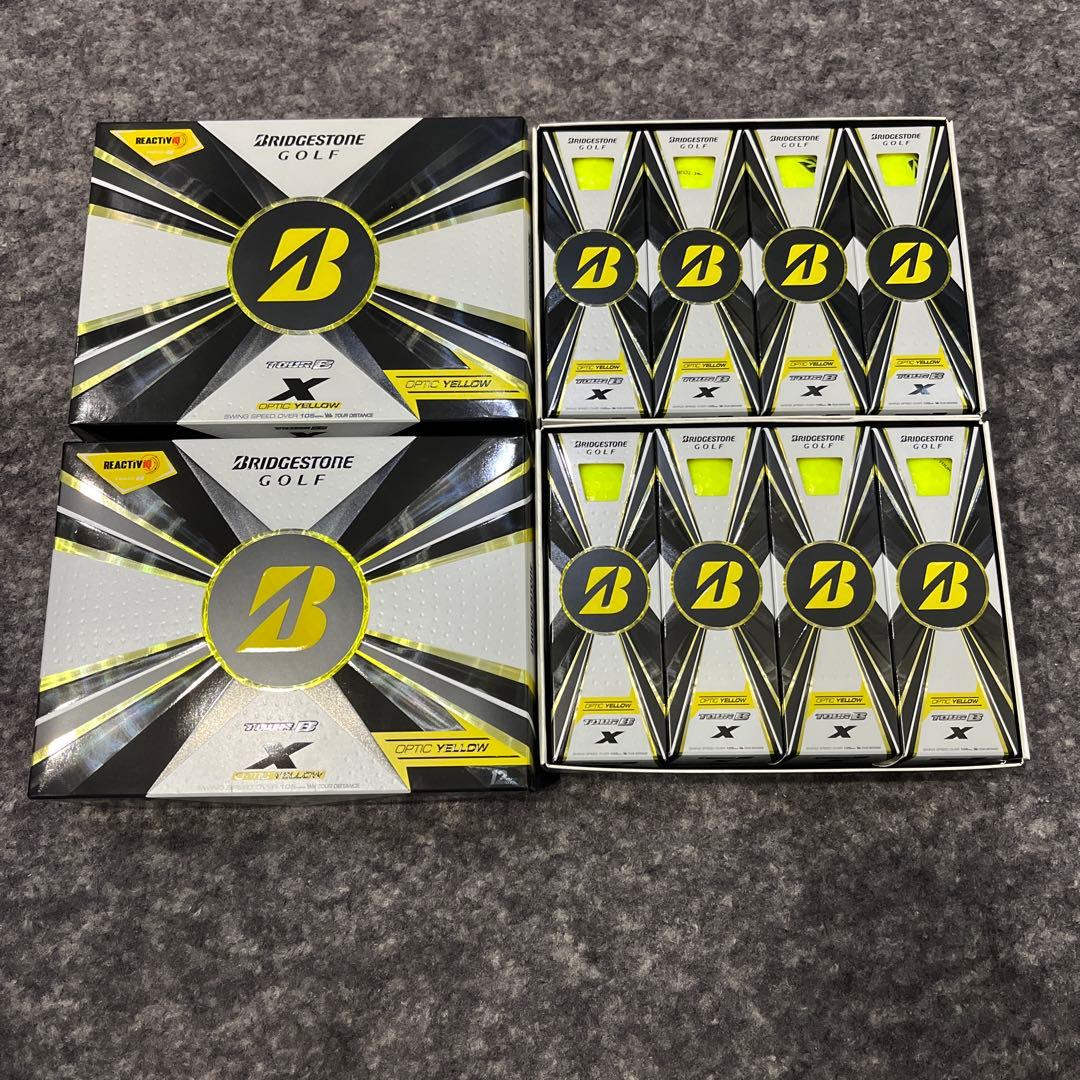 TOUR B X イエロー 3ダース36球　画像は2ダースですが3ダースです。