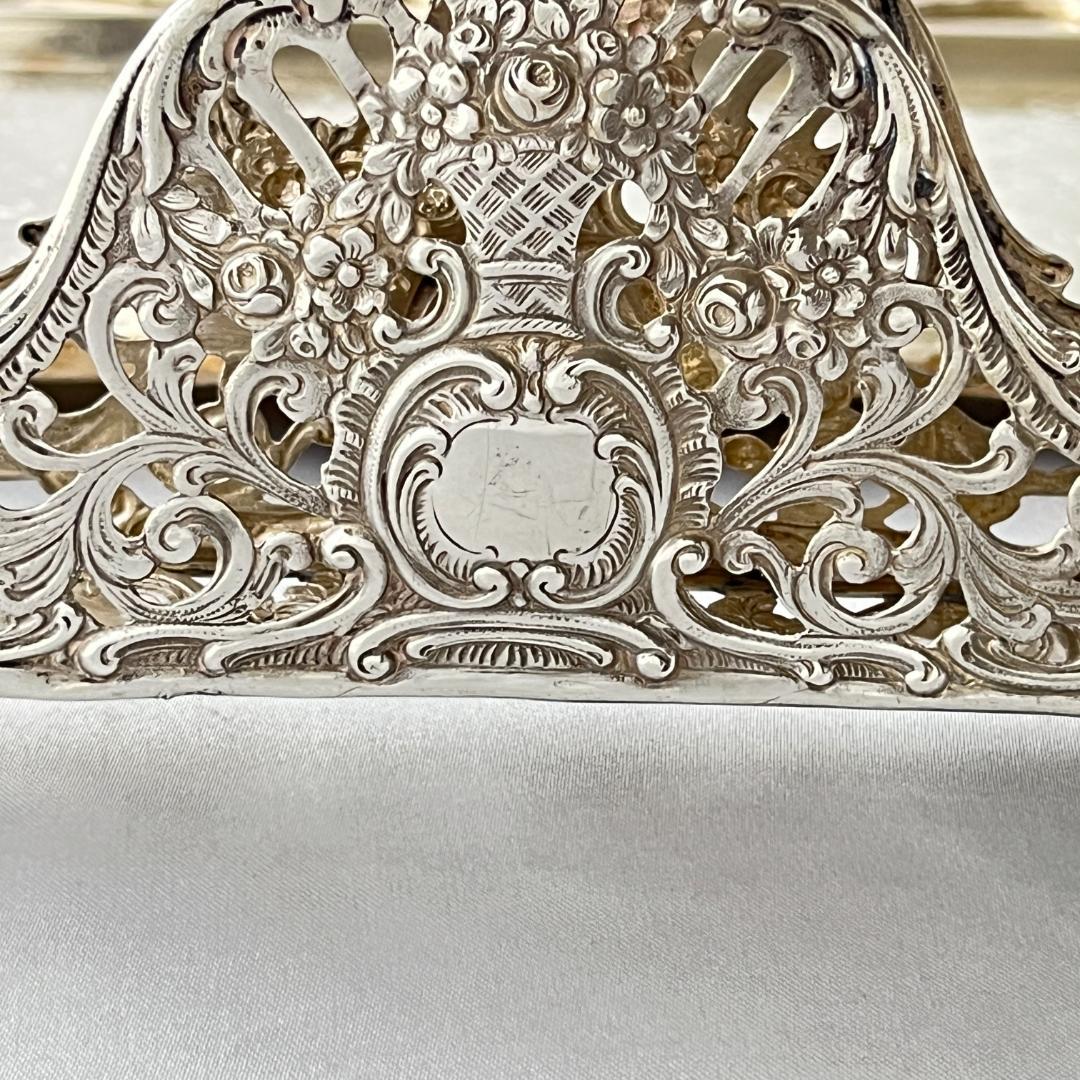 【ドイツ】 薔薇のナプキンホルダー / レターラック【純銀】12.5cm