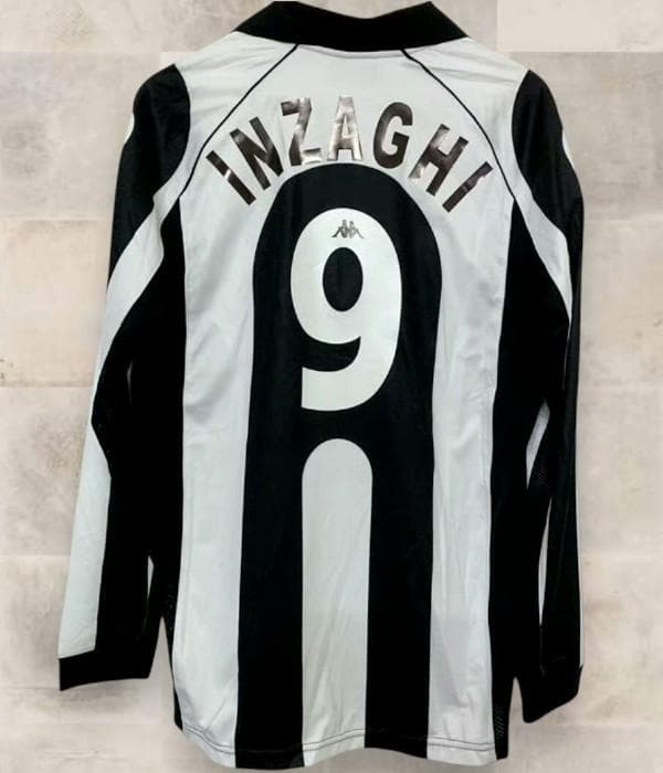 97/98 ユベントス 9 インザーギ ユニフォーム 長袖 黒/白