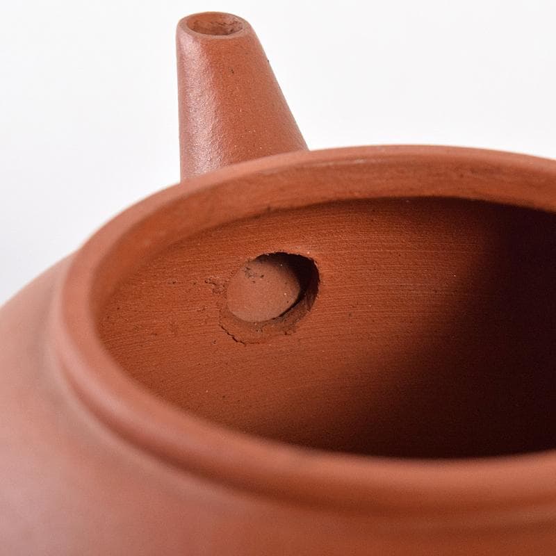 中国　中国宣興銘　紫砂　朱泥　急須　茶壷　V　R8601