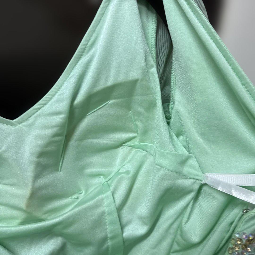色々あり値下不可です【サイズ不明】　社交ダンス　ドレス　ミントグリーン
