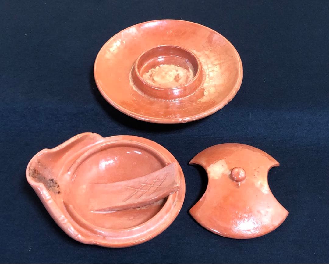 《R》茶道具 楽焼 赤楽 するめ瓦 油盞 和楽 短檠 夜咄 251225か3