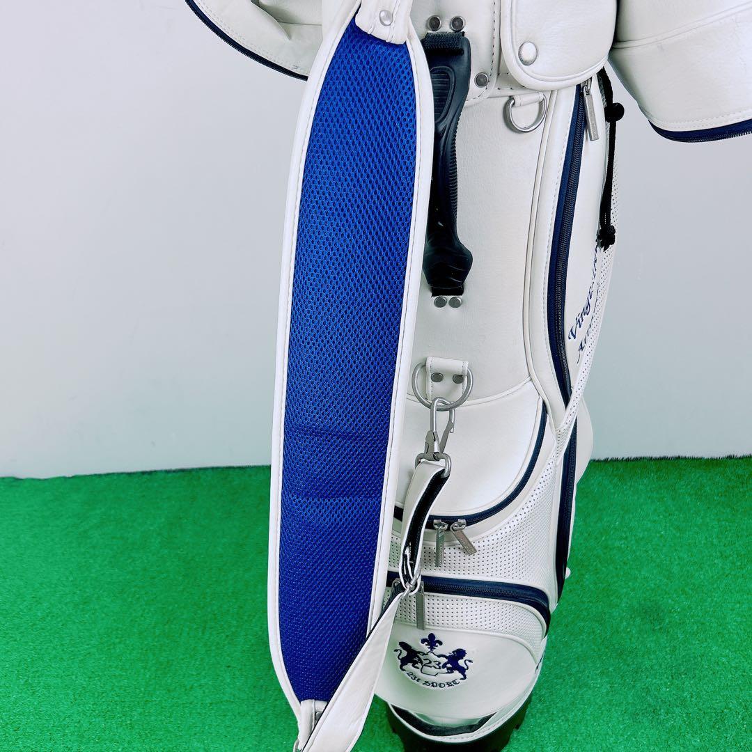 23区　SPORT　GOLF ゴルフ　スタンド式　キャディーバッグ　ホワイト　白