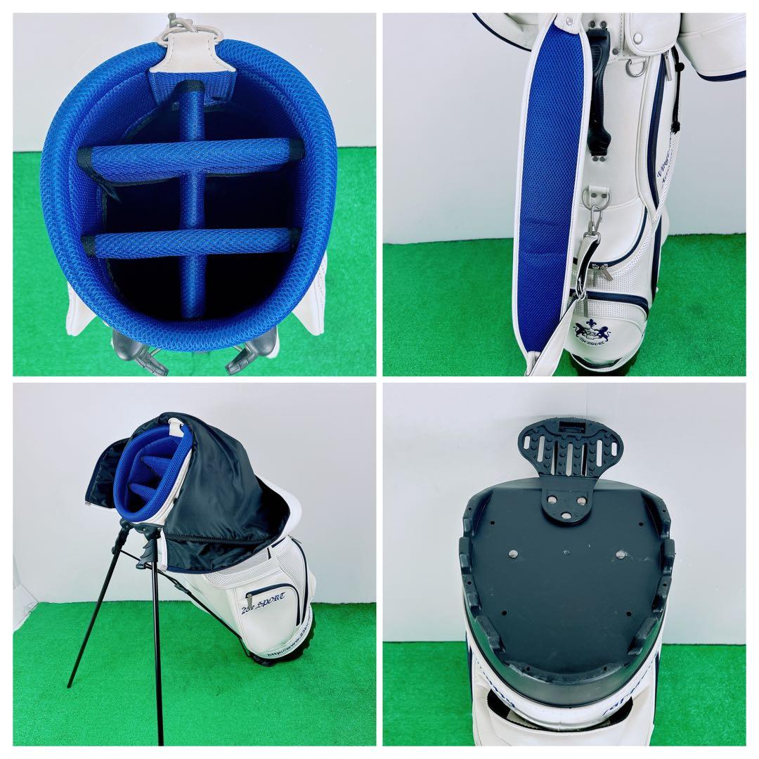 23区　SPORT　GOLF ゴルフ　スタンド式　キャディーバッグ　ホワイト　白