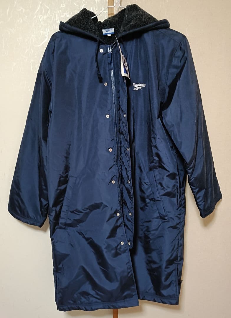 新品未使用　美品　Reebok　リーボック　 ベンチコート　ネイビー　メンズM