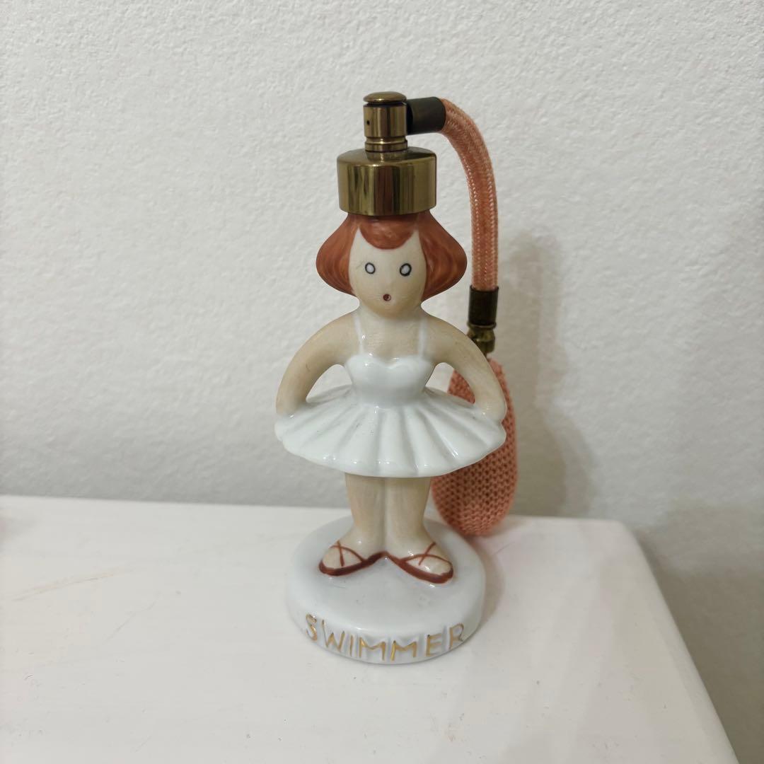 【美品】SWIMMER 陶器 香水瓶 アトマイザー バレリーナ パフューム