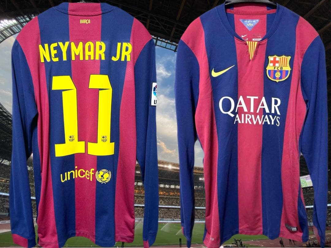 【ネイマール#11】バルセロナ ユニフォーム 14/15 長袖Sサイズ