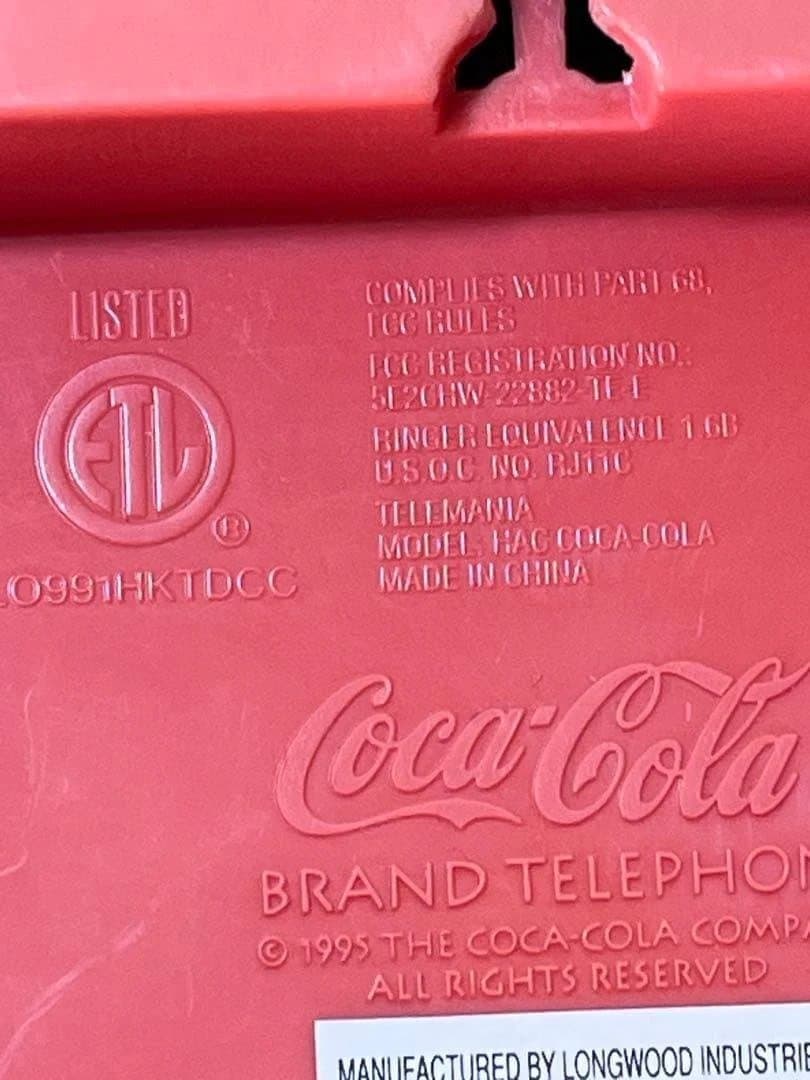 コカコーラ 1995年 電話機 Coke Phone 点灯OK DC12V付