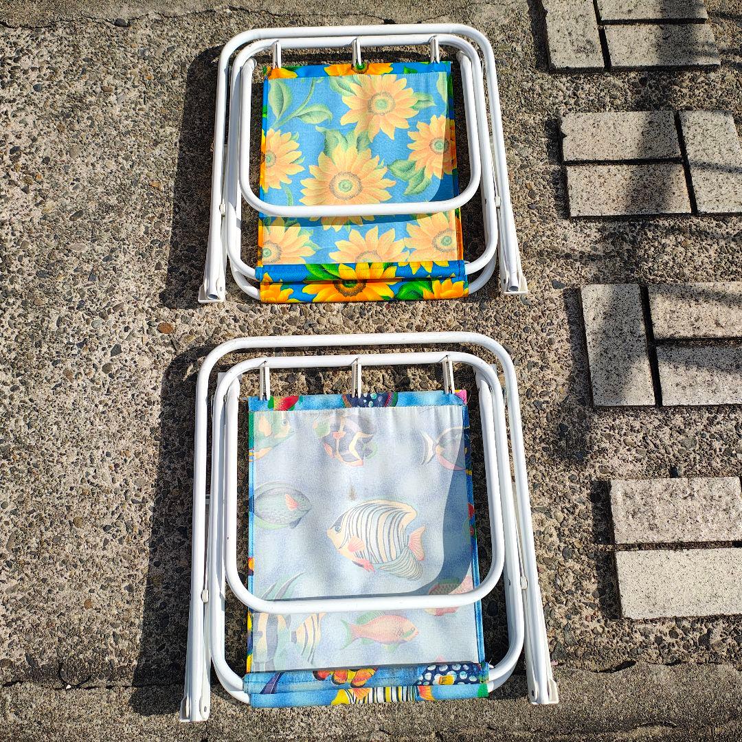 ※本日限定 24時まで※折りたたみ式アウトドアチェア 2脚セット 昭和レトロ