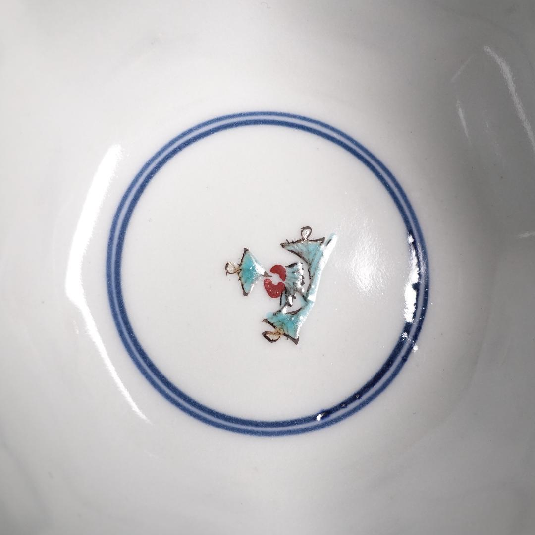 九谷焼 堀江青光 九谷聖城窯 牡丹割取 八角小鉢 5客 共箱