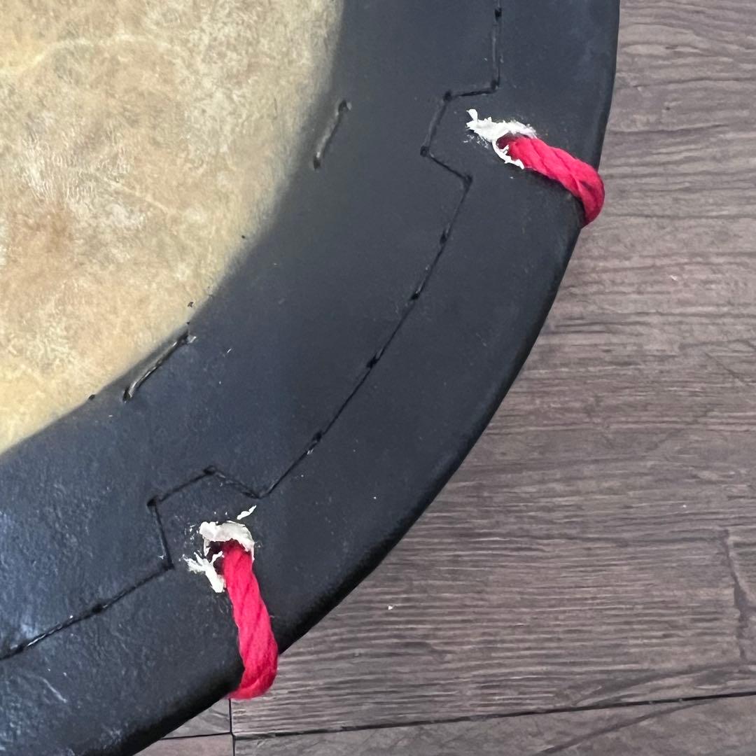 フォロー割【新品】【蔵出し】締め太鼓 牛革 和太鼓 バチ付 台付 入門用