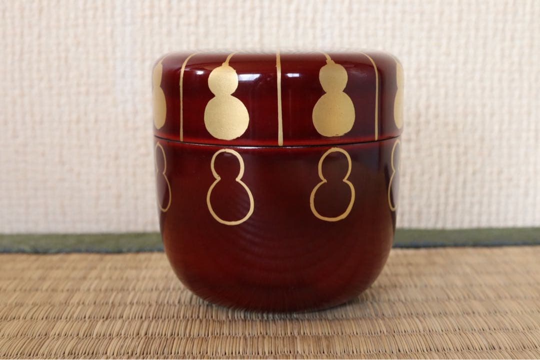 中村宗哲作 千瓢蒔絵大棗 宗完 書付 花押 共箱