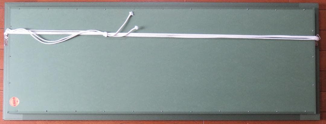 佐田　勝　「作品」（野の花・鳩）　ガラス絵　98×28cm　≪真作≫　MC