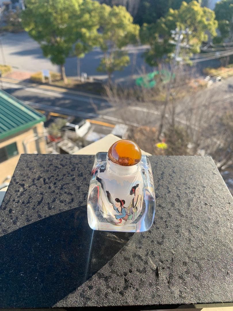 美しい手書き鼻煙壺（スヌッフボトル）