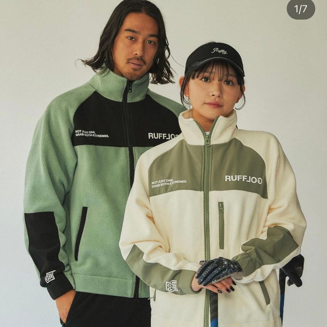 RUFFLOG フリースジャケット　グリーン　XXLゴルフウェア　ラフロッグ