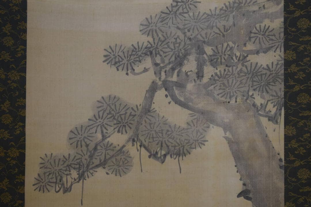 模写/松村呉春/寿老人図/布袋屋掛軸HF-485