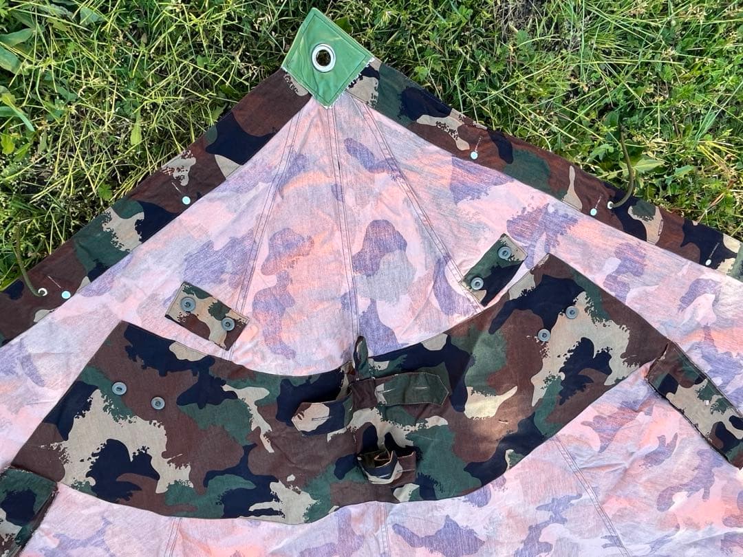 [B] ハンガリー軍幕　M90カモ 軍幕　ポンチョテント　1枚