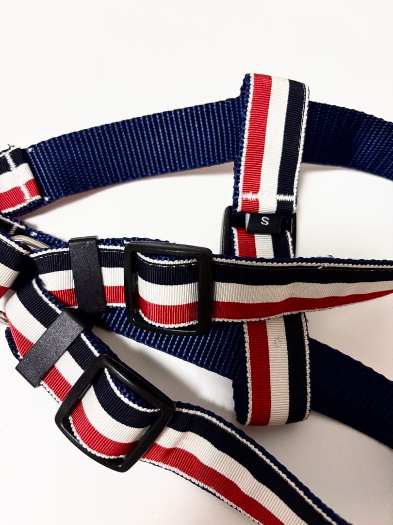 【THOM BROWNE】ドックハーネス 犬用 ペット用品 トリコロール S