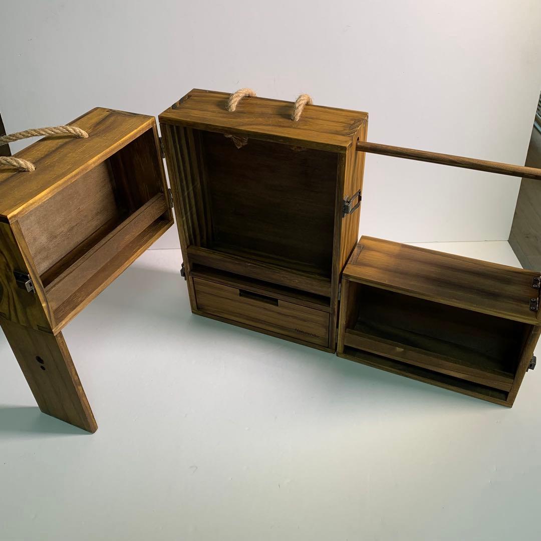 Naturehike 木製 多層収納 スパイスキャビネット BBQ 調味料ラック