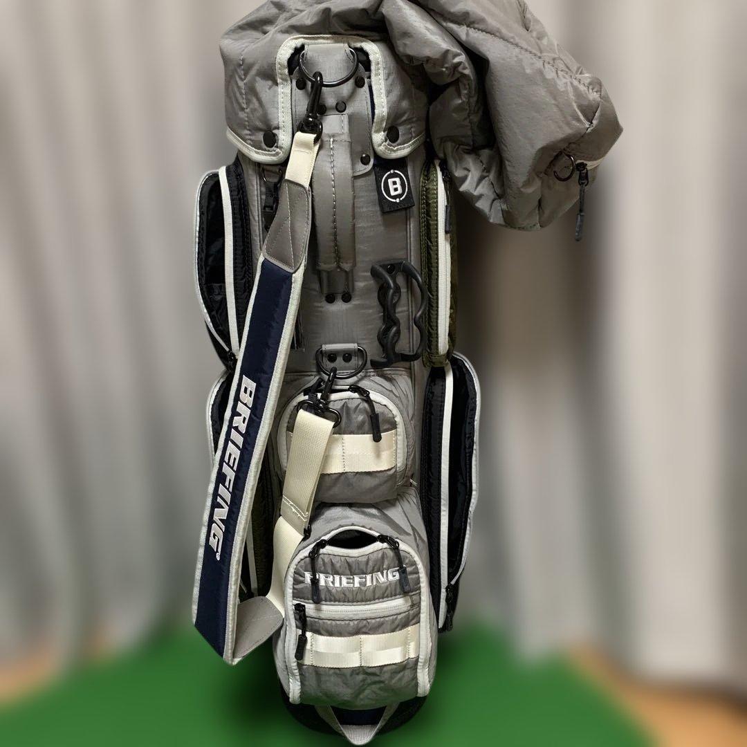 BRIEFING キャディバッグ グレー/ネイビー/オリーブ