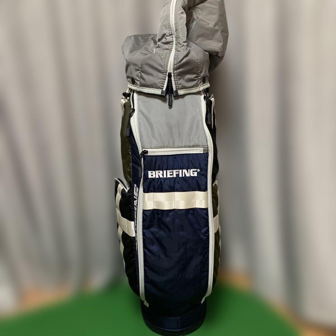 BRIEFING キャディバッグ グレー/ネイビー/オリーブ