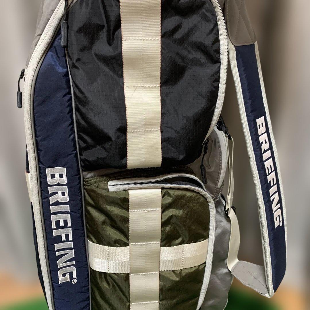 BRIEFING キャディバッグ グレー/ネイビー/オリーブ