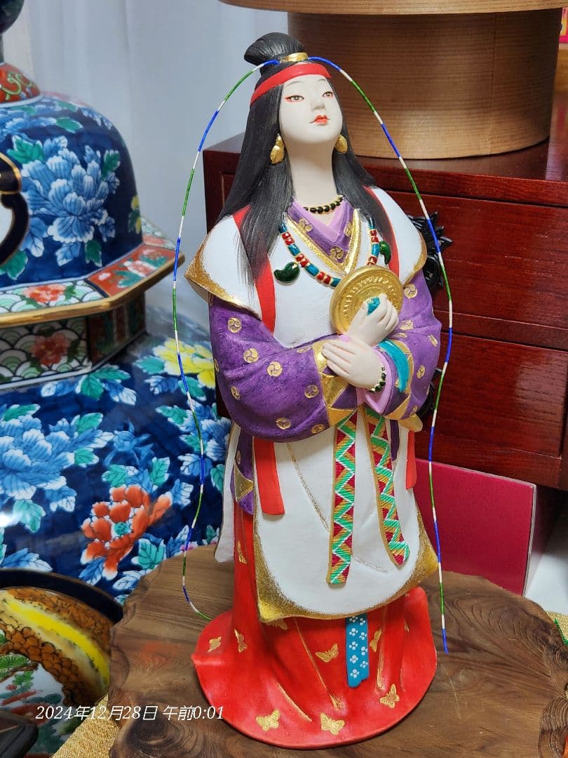 歳末価格　卓越技能保持者 無形文化財保持者 川崎幸子 作 博多人形 卑弥呼