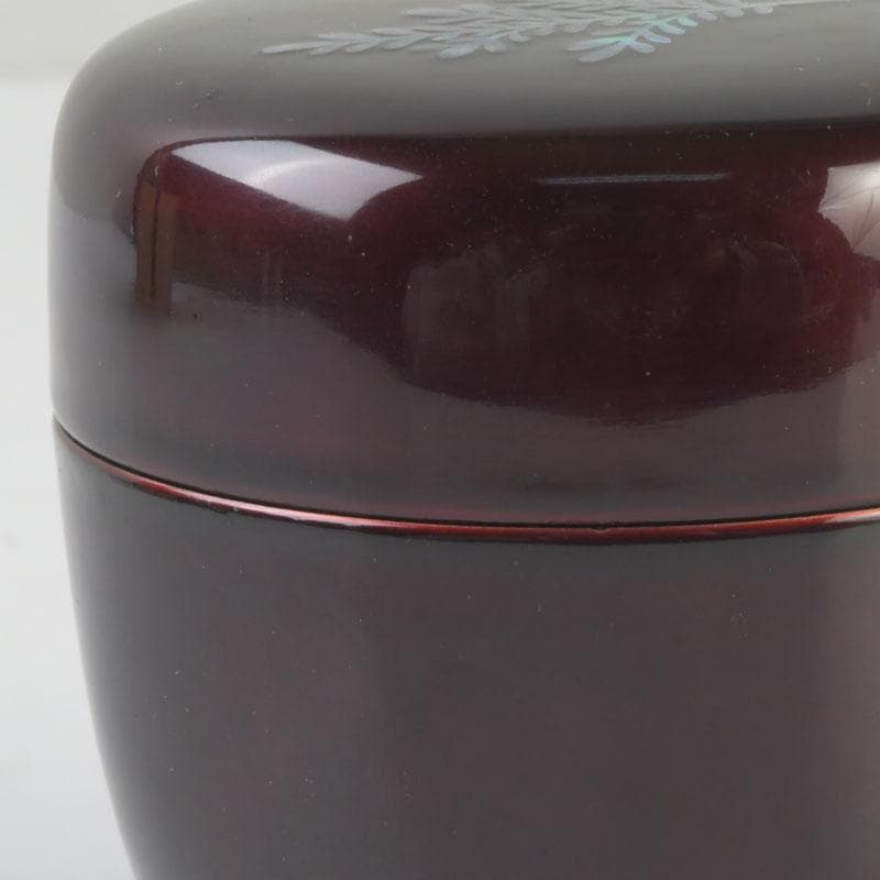 茶道具　螺鈿装飾　草蒔絵　棗　時代箱　V　9673