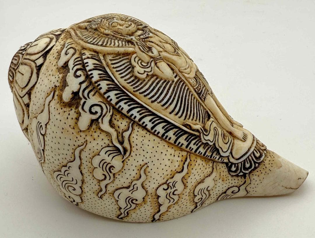 ◆チベット密教法具　法螺貝（シャンカ）・ハヌマーン 1