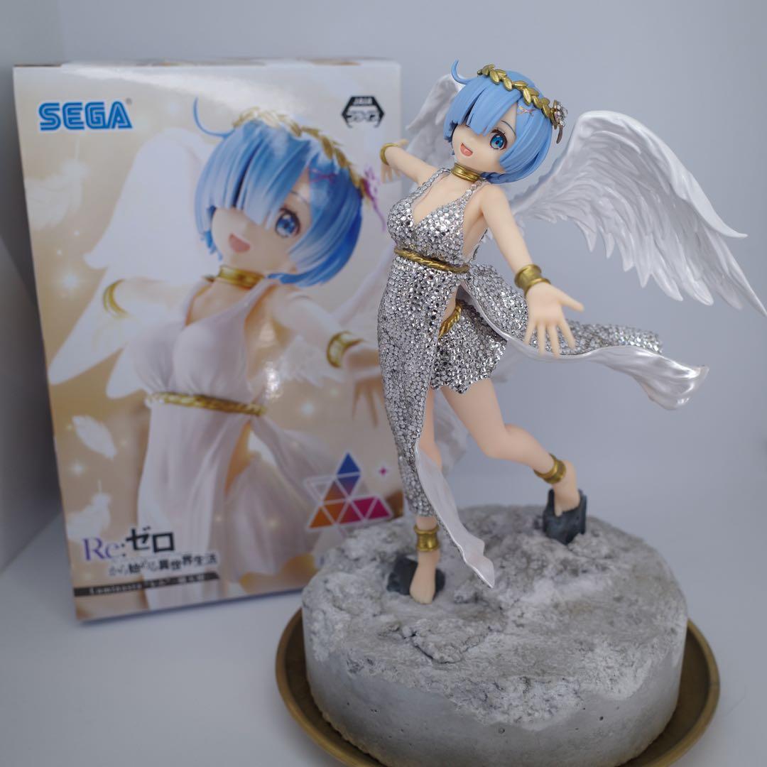 【スワロフスキー7000個使用 】　レム　フィギュア　リゼロ　熾天使　リペイント