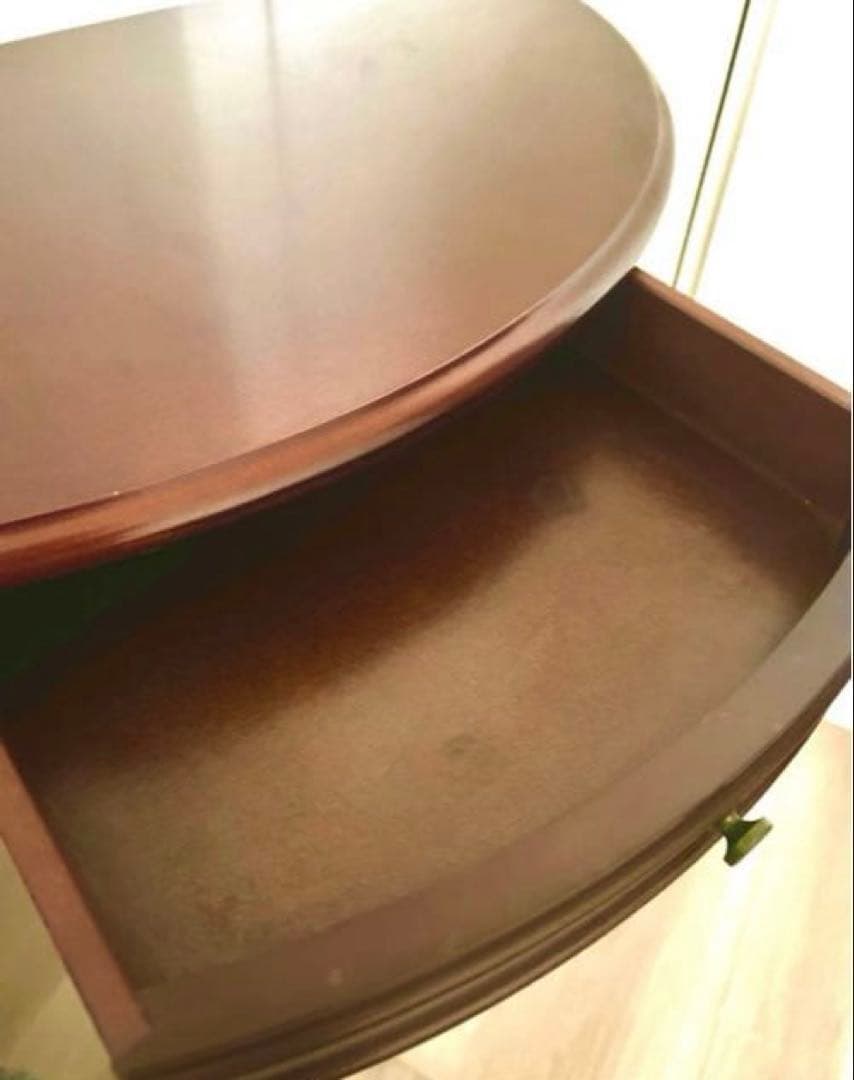 ☆高級家具☆木製ダークブラウン コンソールテーブル引き出し付