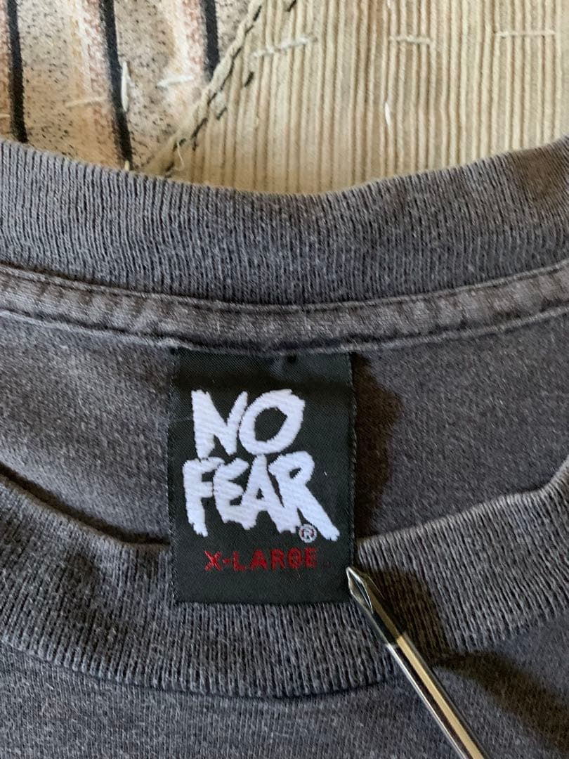 極フェード90s XL NO FEAR メッセージ vtg Tシャツ sk8