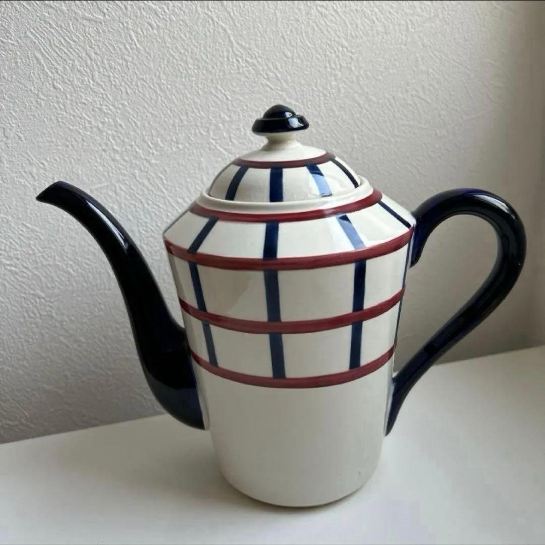 クレイユモントロー　HBCM Béarnバスク柄　コーヒーポット　ティーポット