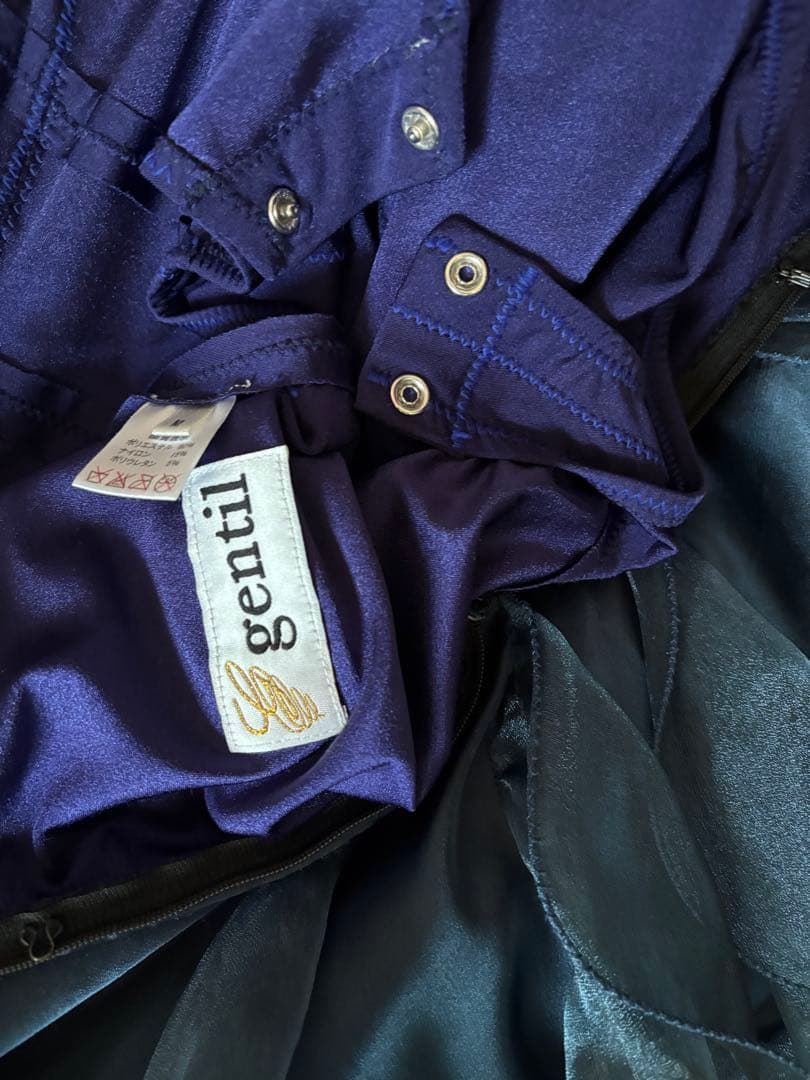 最終大幅セール❣️社交ダンスドレス　ジャンティ Ｍ　ネイビー