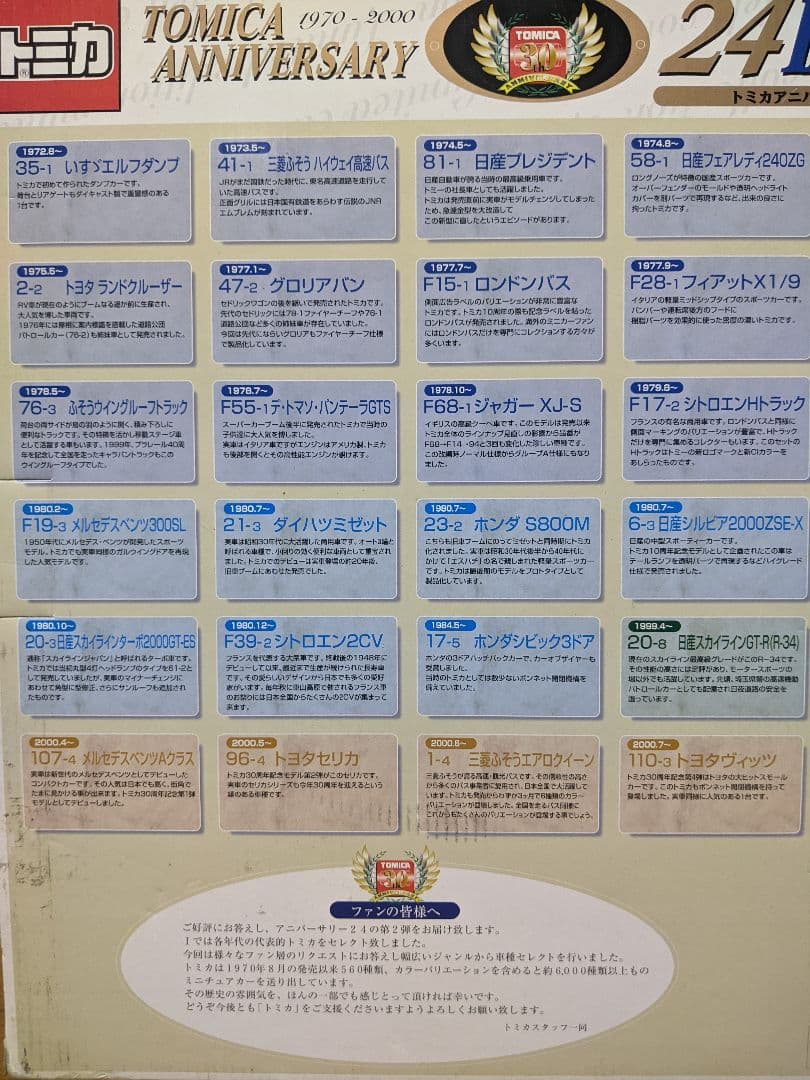 トミカ　アニバーサリー24　Ⅱ　トミカ30周年記念限定