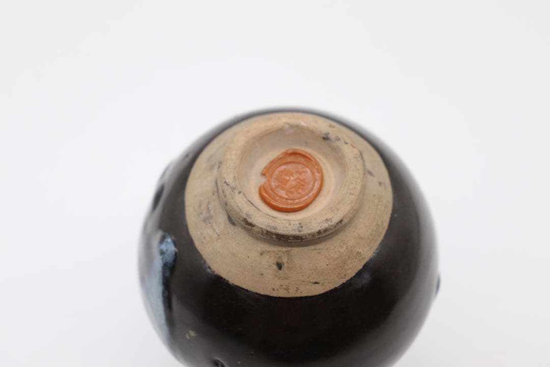 中国　鈞釉蓋耳瓢箪瓶　送料込み0111