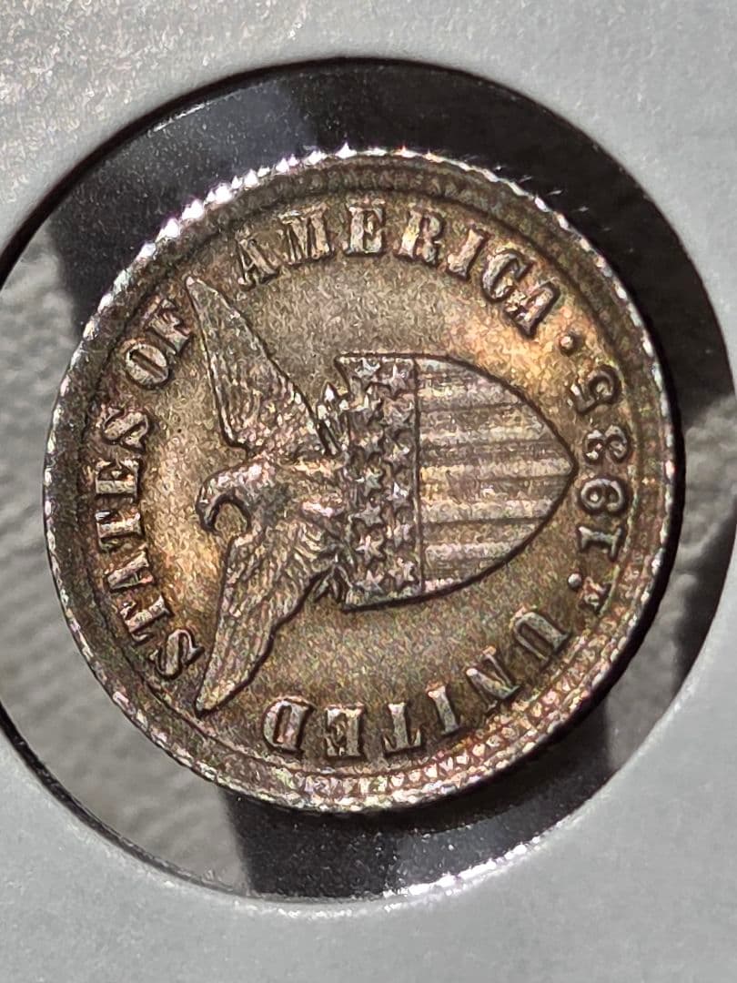 (稀少な状態)アメリカ合衆国統治下　フィリピン　10センタボ銀貨　1935 M