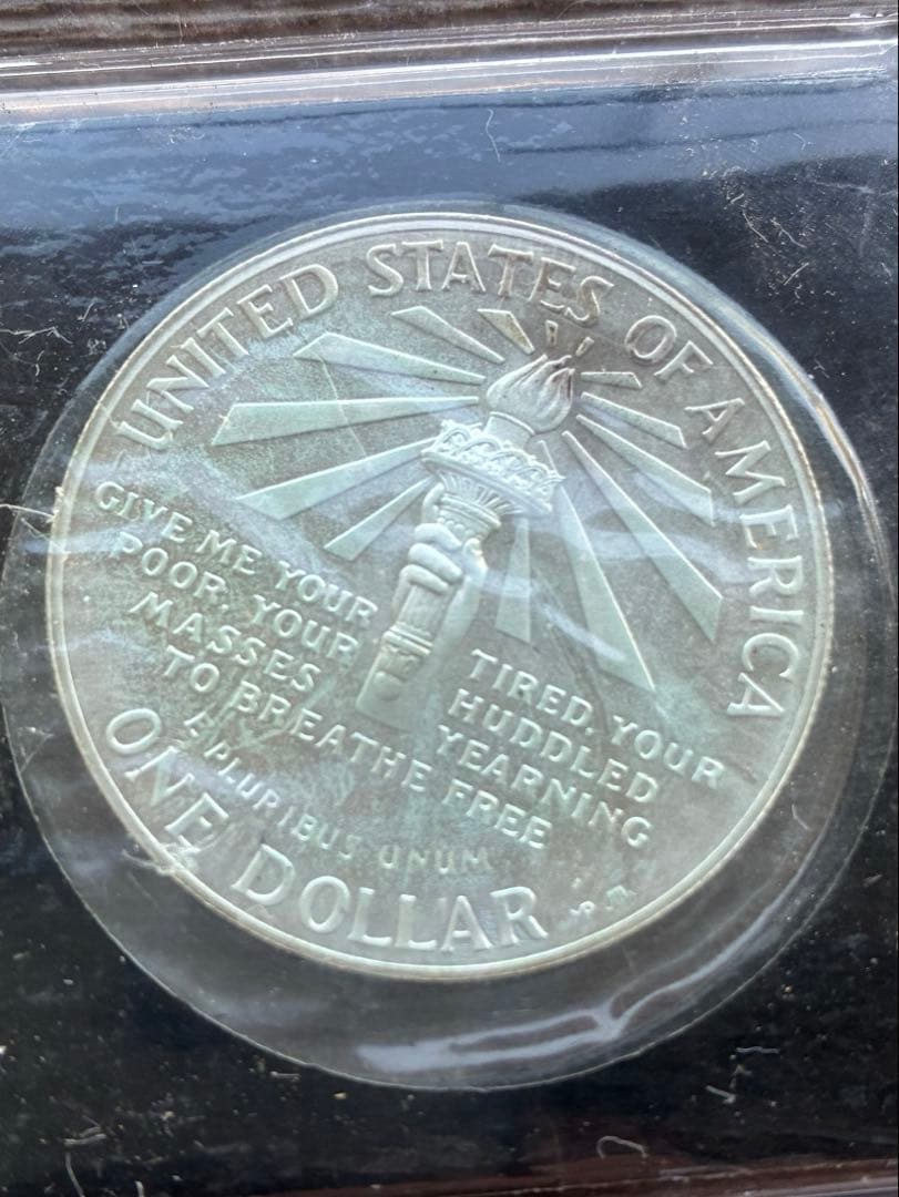 アメリカ 1986年 自由の女神像 1ドル銀貨 フランクリンミント社 銀貨