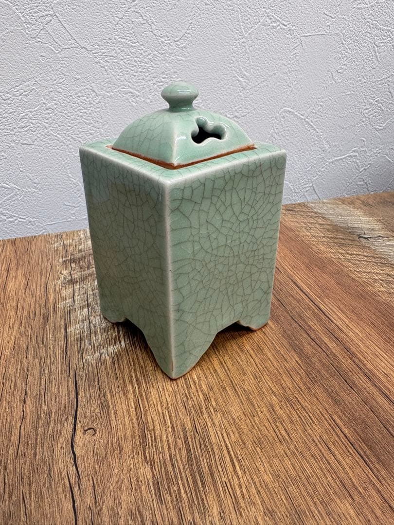 中島宏 人間国宝 「青瓷香炉」 青磁 香炉 香道具 弓野窯