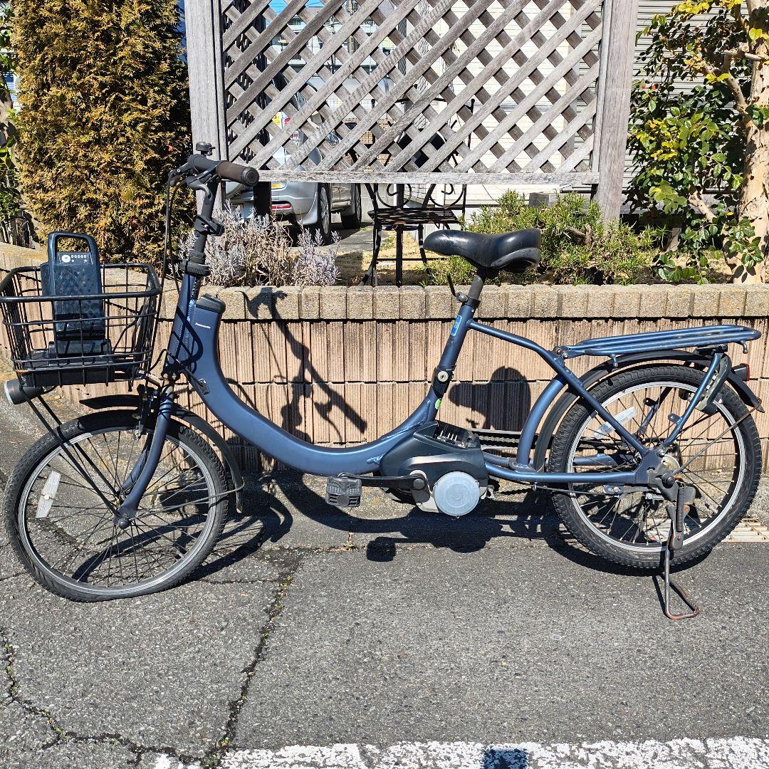 電動アシスト自転車 シティタイプ グレー 前バスケット付き