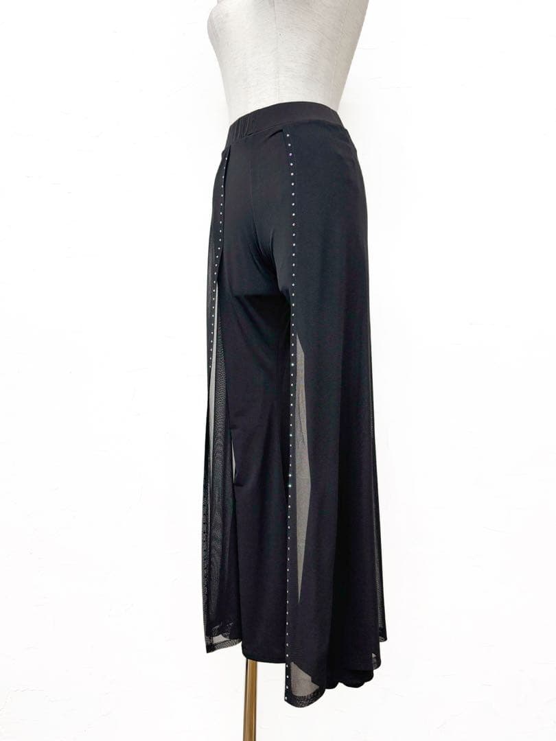 新品　ラインストーン付き　オーバーパワーネット　社交ダンスパンツｍ280