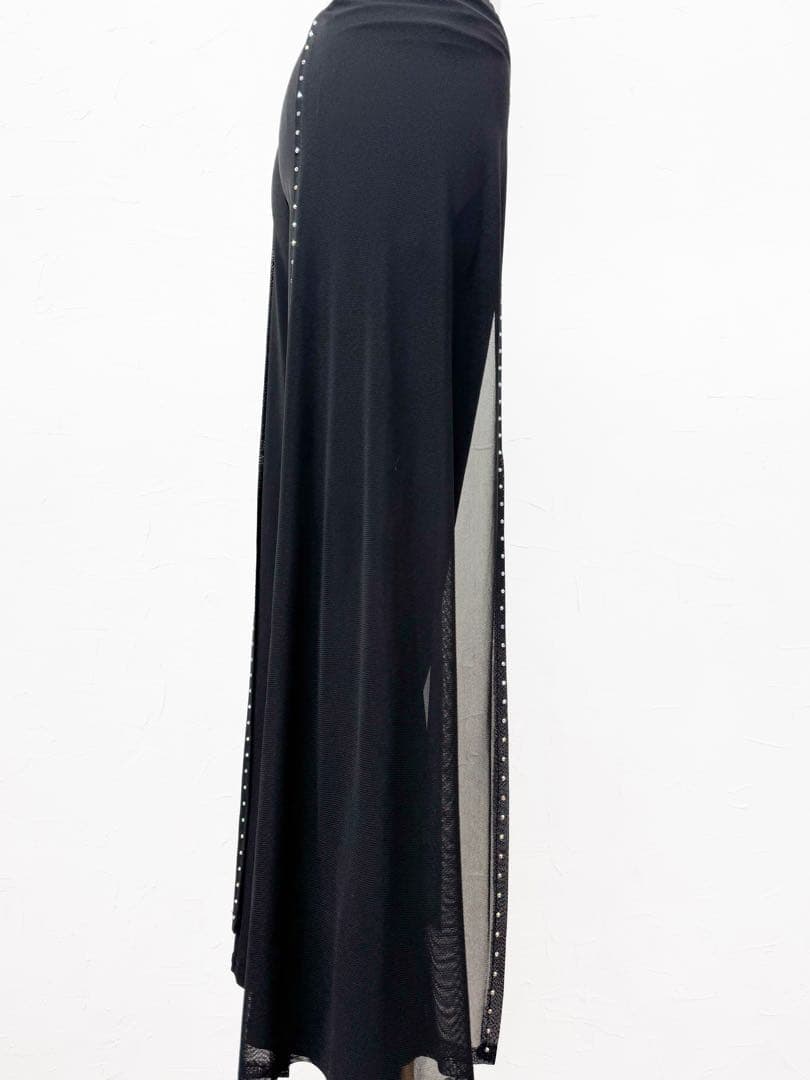 新品　ラインストーン付き　オーバーパワーネット　社交ダンスパンツｍ280