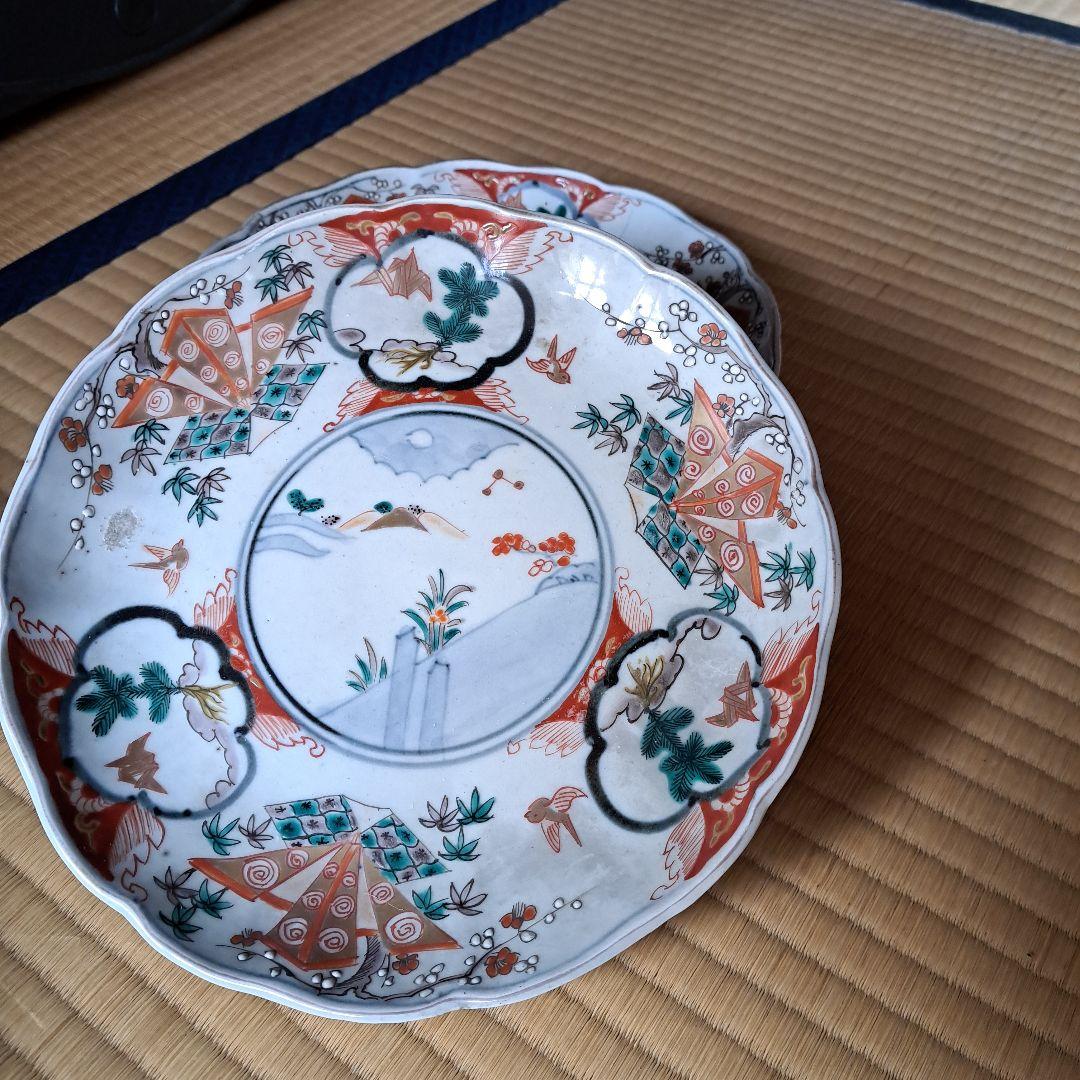 明治から昭和初期の伊万里焼皿５枚組