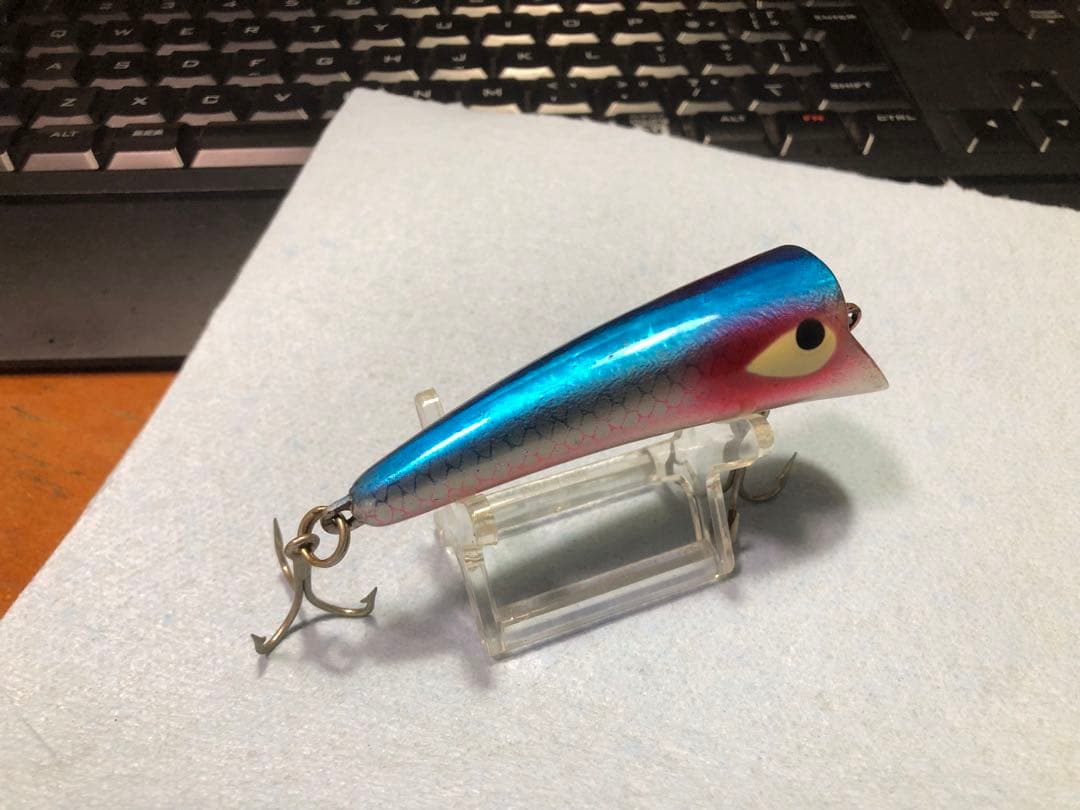 ヘドン heddon ヘッドプラグ 美品 希少 カラー 5／8 メッキ青赤銀