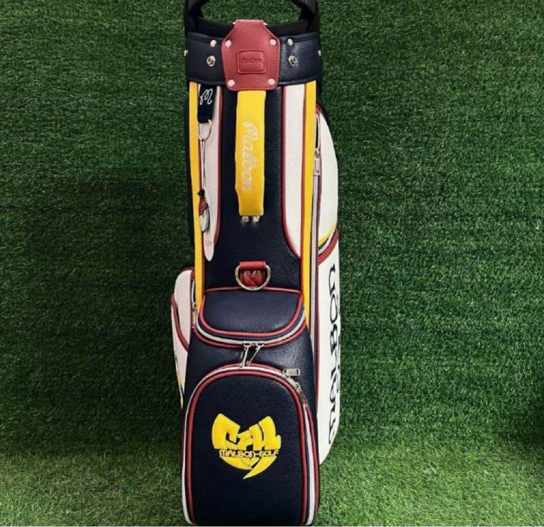 MALBON GOLF キャディバッグ スタンド付き ネイビーマルボン